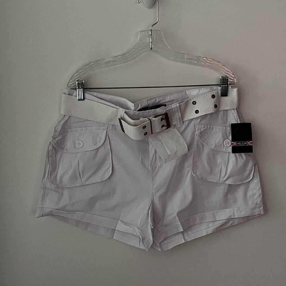 Helium London Women's Military Cargo Shorts With Belt